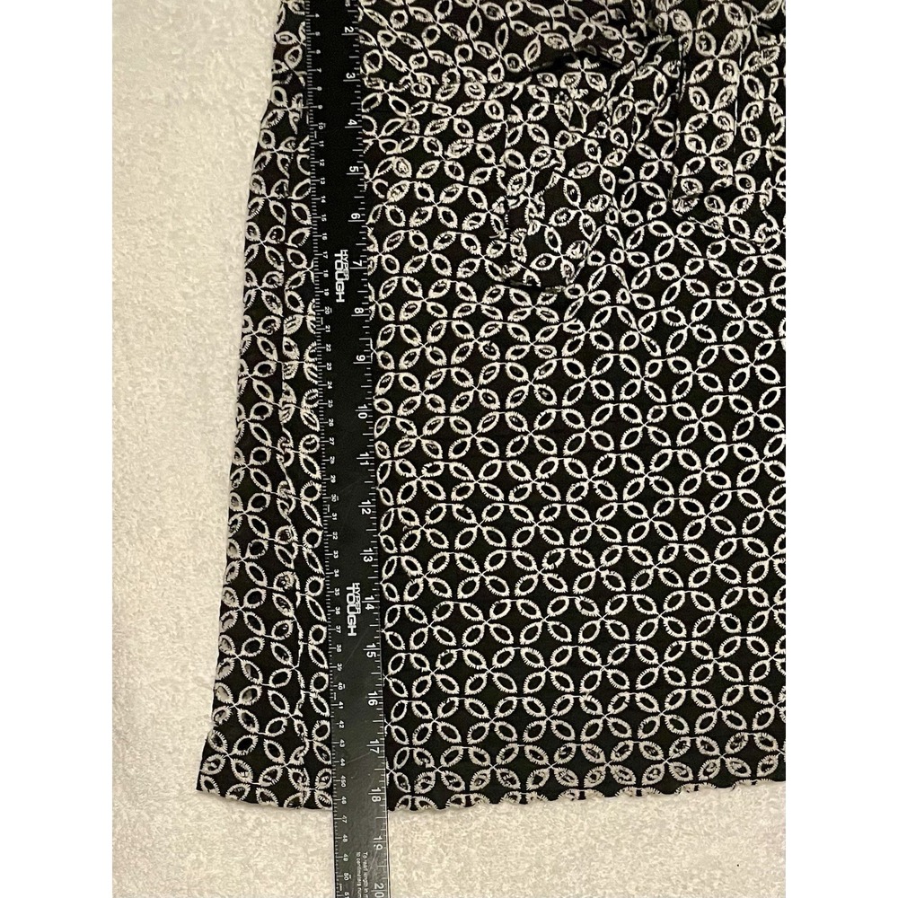 VTG Grace Mini Skirt 4 Lined High Rise Black White Eyelet Preppy Y2K Alt Goth - Picture 6 of 6